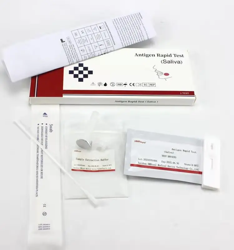 Домашнее тестирование слюны и носовых тампонов, антиген, быстрый диагностический тест, комплект для быстрого тестирования антигена, слюна