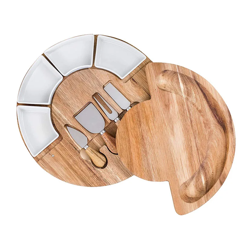 Custom wood available Acacia Wood Charcuterie Board Slate Cheese Board Acacia Wood board with knife