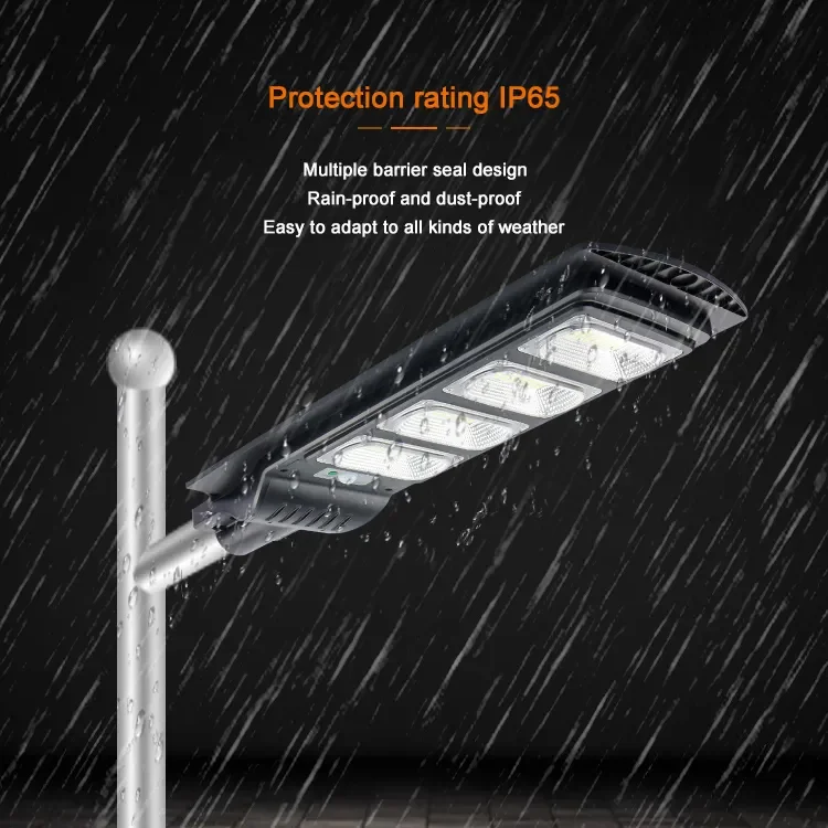 Solar powered Light IP66 Waterproof 300w 400w Solar Street lamp Outdoor With Motion Sensor And Remote Control solar street light