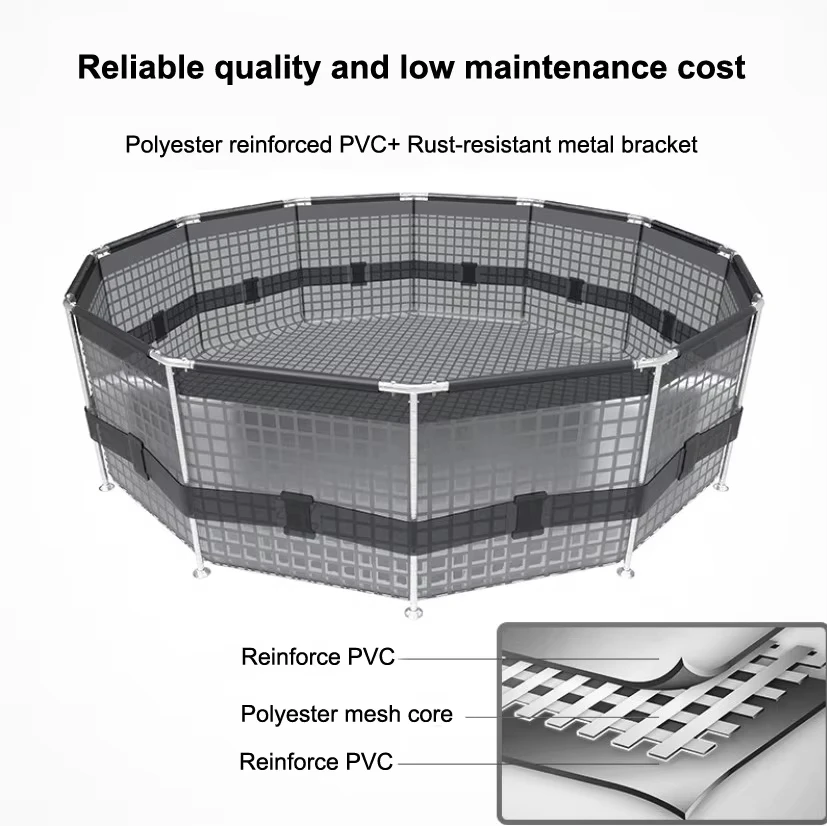 Buy Above Ground Steel Pool For Swimming Pool Garden Round 10 ft. x 30 inch Prism Frame Pool Set