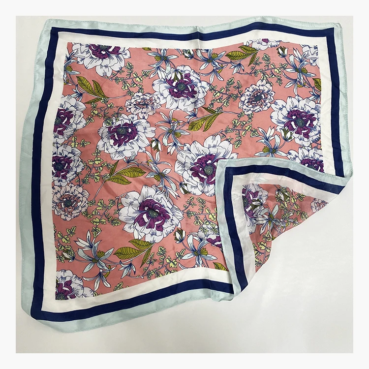 promotional  gift 100%polyester scarf satin recycle rpet scarf for hair