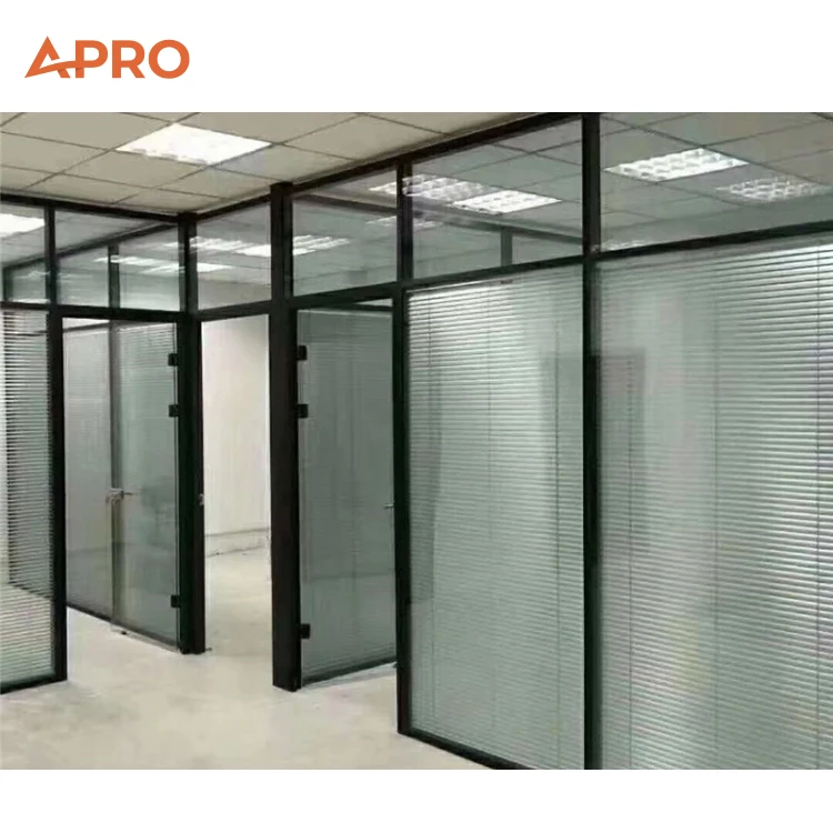 Factory Wholesale Office Furniture Modern Aluminium Partition Glass Partition Wall Temporary Wall Partition