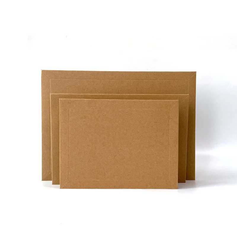 Self sealing rigid corrugated paper stay flat cardboard kraft flat mailer rigid