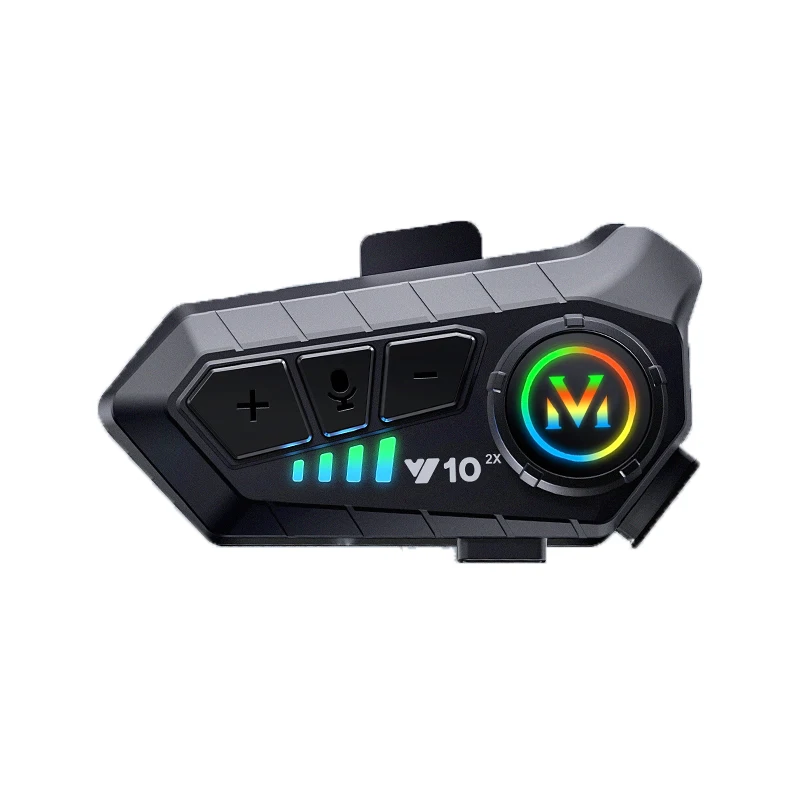 Y10-2X Motorcycle Helmet Earphone Long Standby Time Voice Control Blue tooth Intercom Headset with Loudspeaker