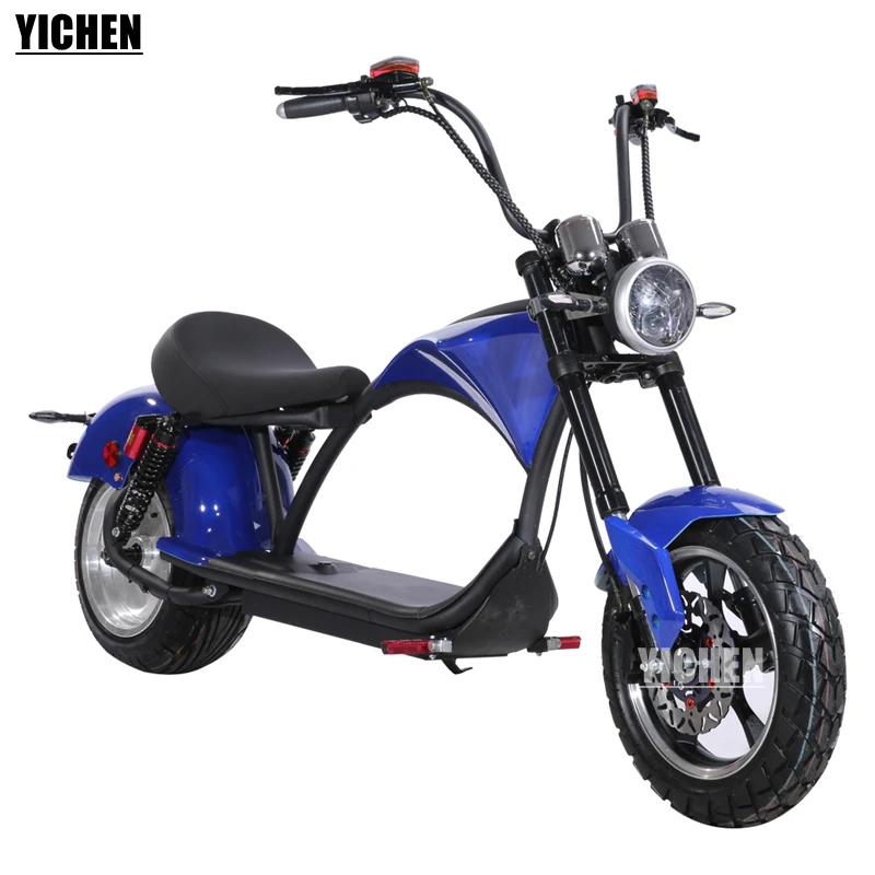Moto Bicicleta EEC COC City Coco Retro Long Range Electrical Scooter Fat Tire Motorcycle 2000w Electric Motorbike Adult