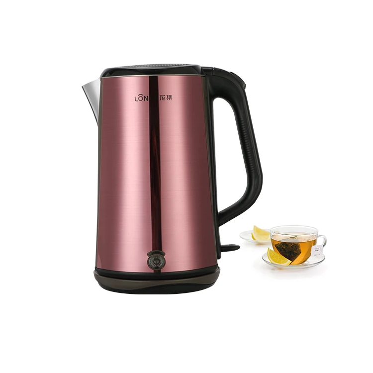 Wholesale cosmetic 1.7l and 2 slice toaster included breakfast set cina teh ketel listrik high polished body kettle