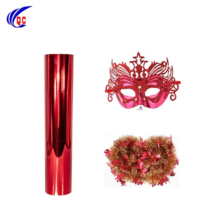 50 Micron Packing Tinsel PVC Metallized  Film Sheet Foil Reflective Metallic Rigid Film Roll  Glitter Plastic PVC Sheet Film