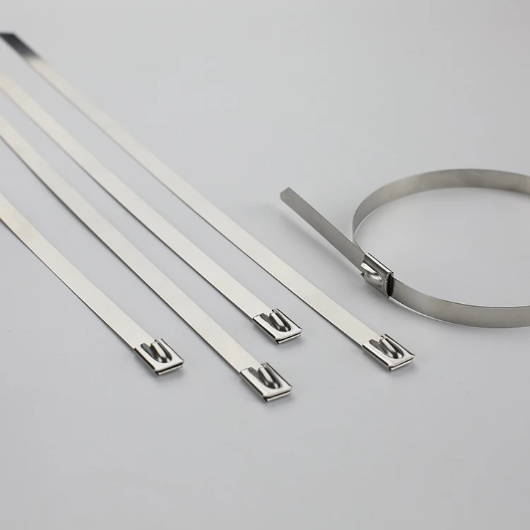Anhui 316/304/201 Customized Best Quality Stainless Steel Binding Strip / Stainless Steel Cable Ties For Fastener /Metal Zip tie