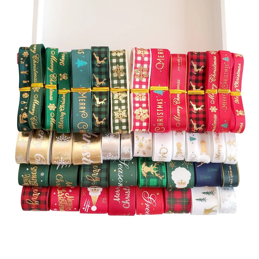High Quality Wired Edged Ribbon Burlap Christmas Ribbon For Merry Christmas Tree Holiday Decoration