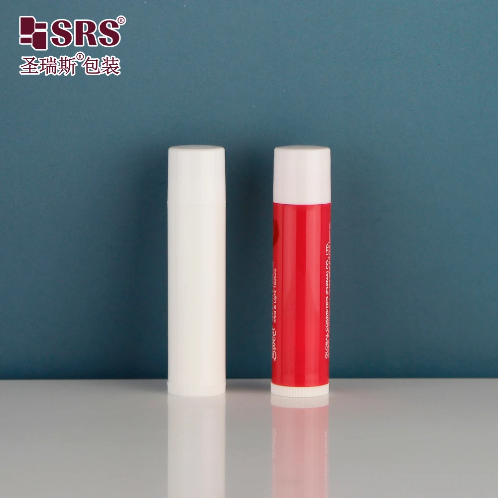 D047-5ml 15ml Transparent Clear Red White Empty PP Plastic Lip Treatment Tube 5ml For Lip Balm Moisturizer