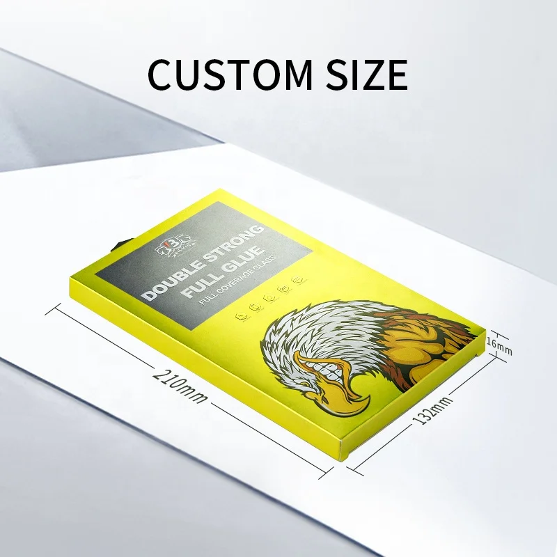 Manufacturers Custom Micro-Label Mobile Phone Screen Protection Tempered Film Packaging Electronic Products Packing Card Box