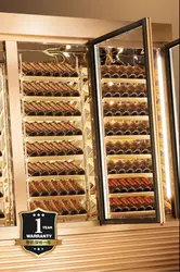 Three Section Luxury Wine Celler Cooler Built-In Gold Wine Refrigerators Bottle Cooler for Hotel