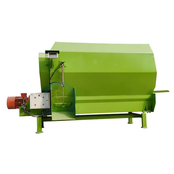 hot sale animal cattle sheep forage dry powder feed mixer machine silage grass chopper machine horizontal feed mixer equipment