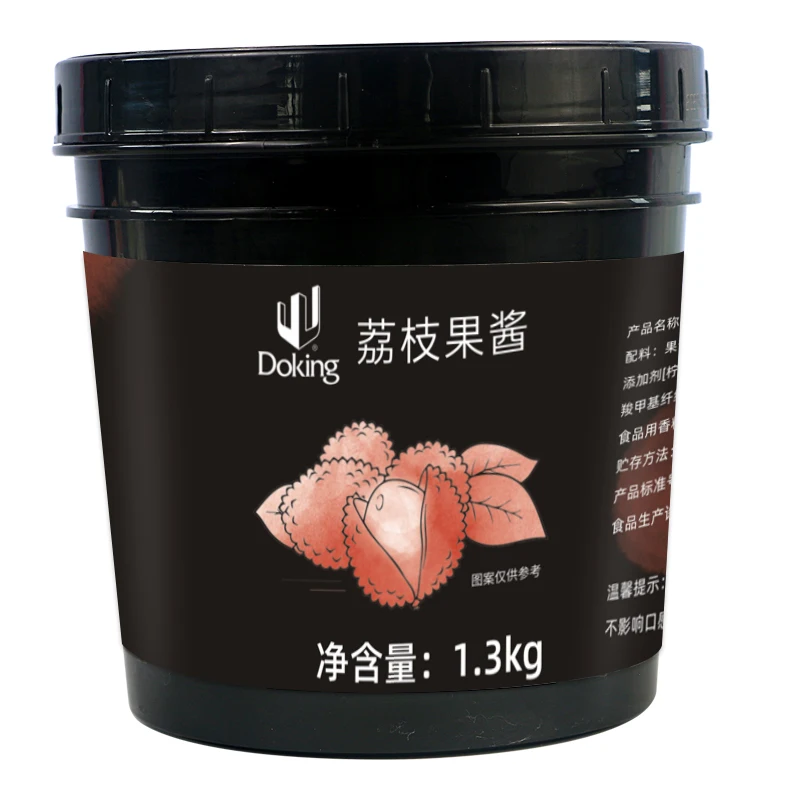 Doking Fruit Jam Real Big Granules Fresh and Sweet Litchi for Bubble Tea Boba Desserts Bakes