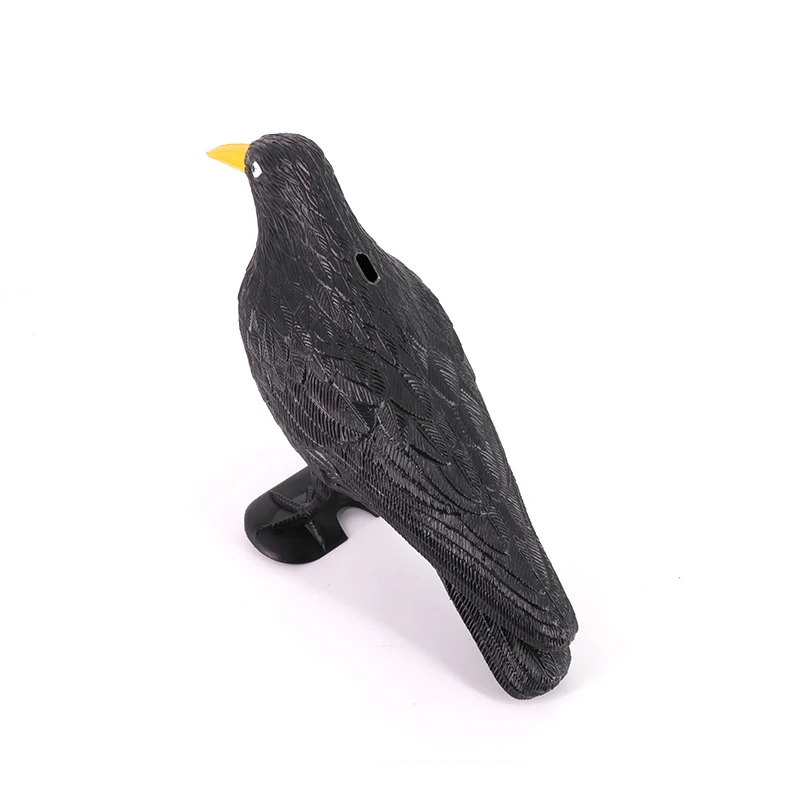 Stand Full Frame Shooting Hunting Equipment Plastic Black Crow Decoys w/Feet Stake