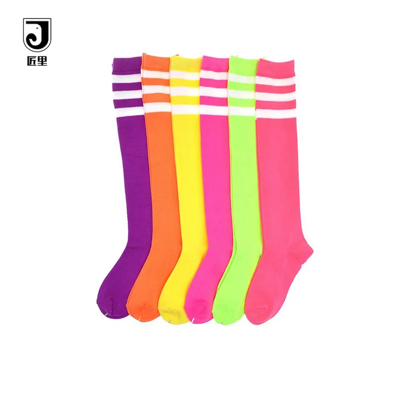 JL-A510 tall neon knee high long neon tall socks