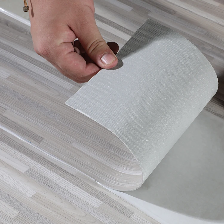 Moistureproof Pollution-free Wood And Stone Grain Bathroom Self Adhesive LVT Flooring Sticker