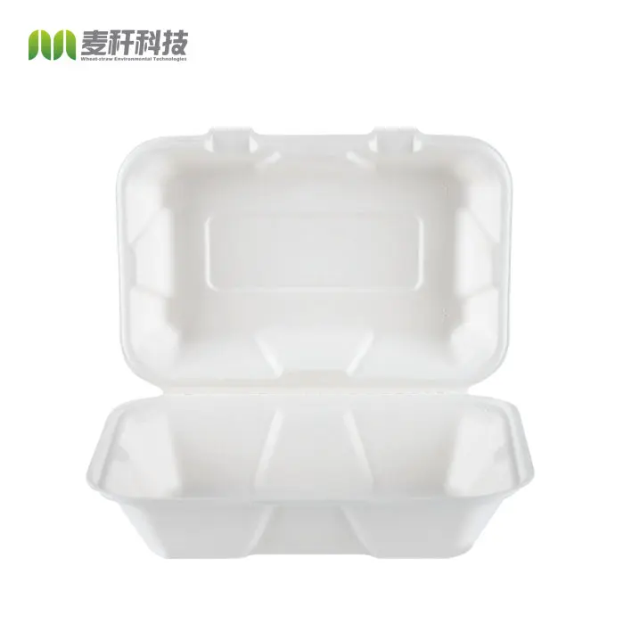 High quality disposable areca plates ecofriendly bio degradable sugarcane square plates for wedding