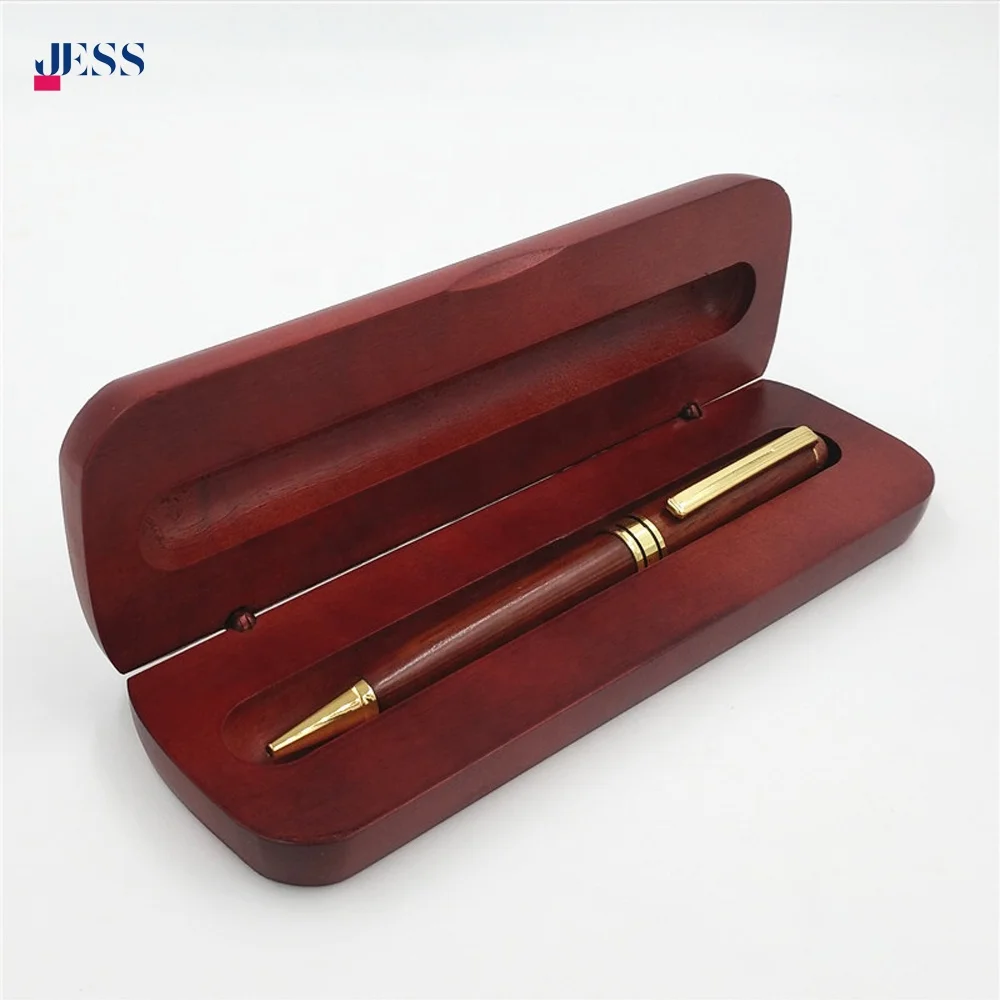 Custom Engraved Logo Luxury Wooden Pen with Box Wooden Pen Case Eco-friendly Gift Wooden Pen Set