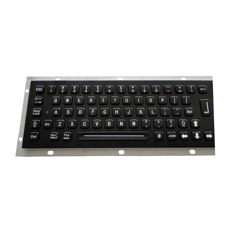 Black Compact Metal Special Keyboard with Trackball