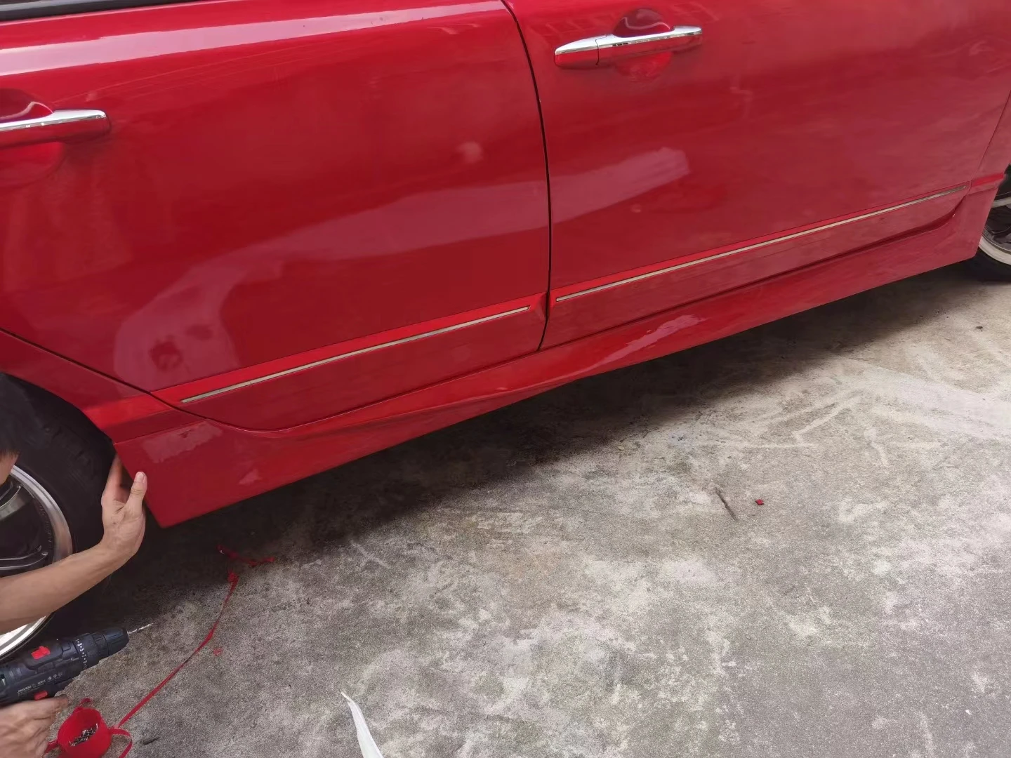 OEM PP Gloss Black Front Bumper Lip splitter 06-11 civic bodykit