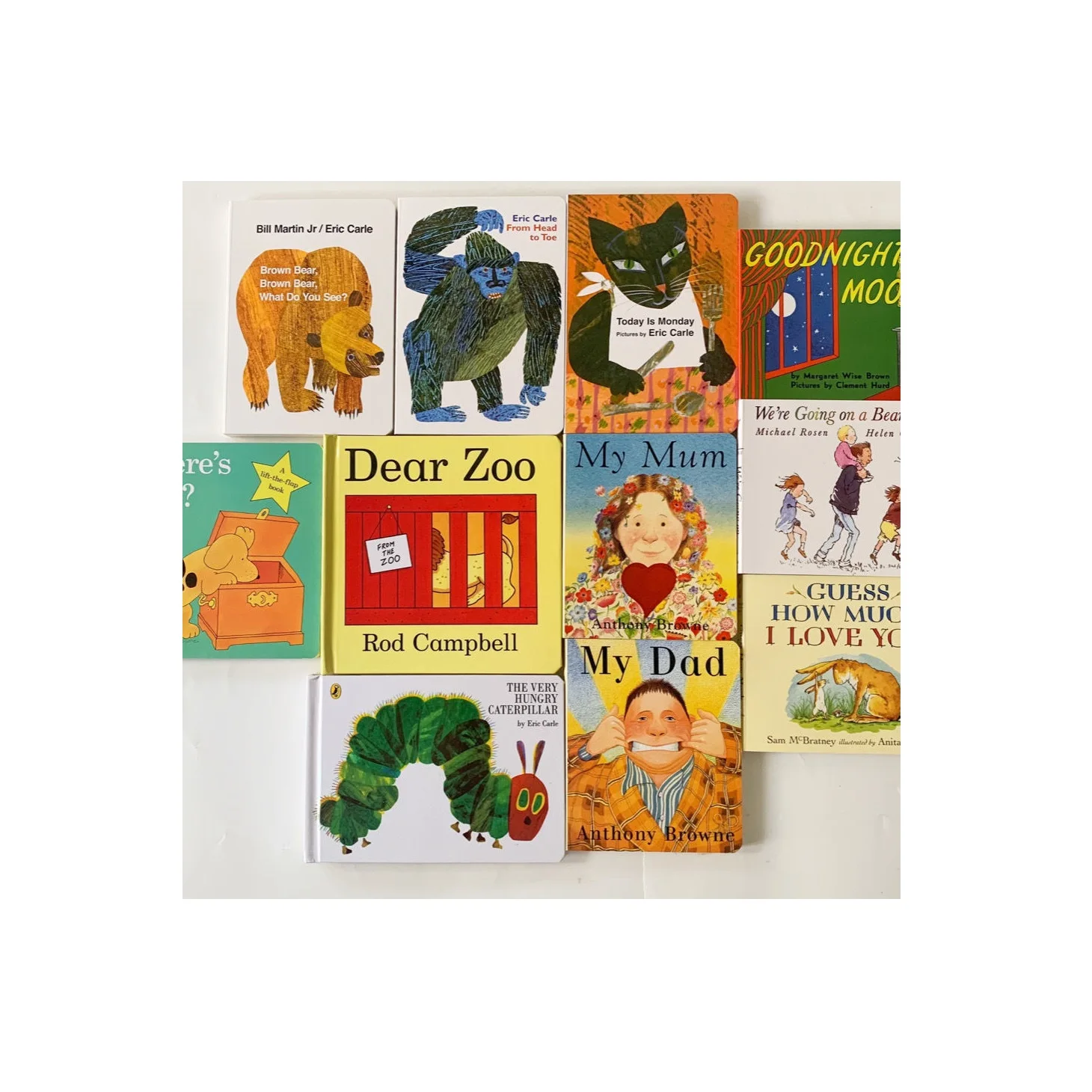 
wholesale 12 story baby books gift box my dad my mum eric carle Tear resistance of cardboard 