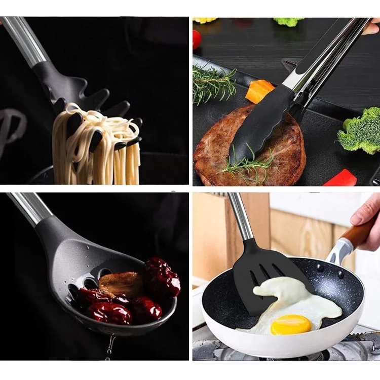 kitchenware silicone kitchenware 16 piece set of silicone kitchenware set non-stick cookware silicone spoon and spatula 16 pcs