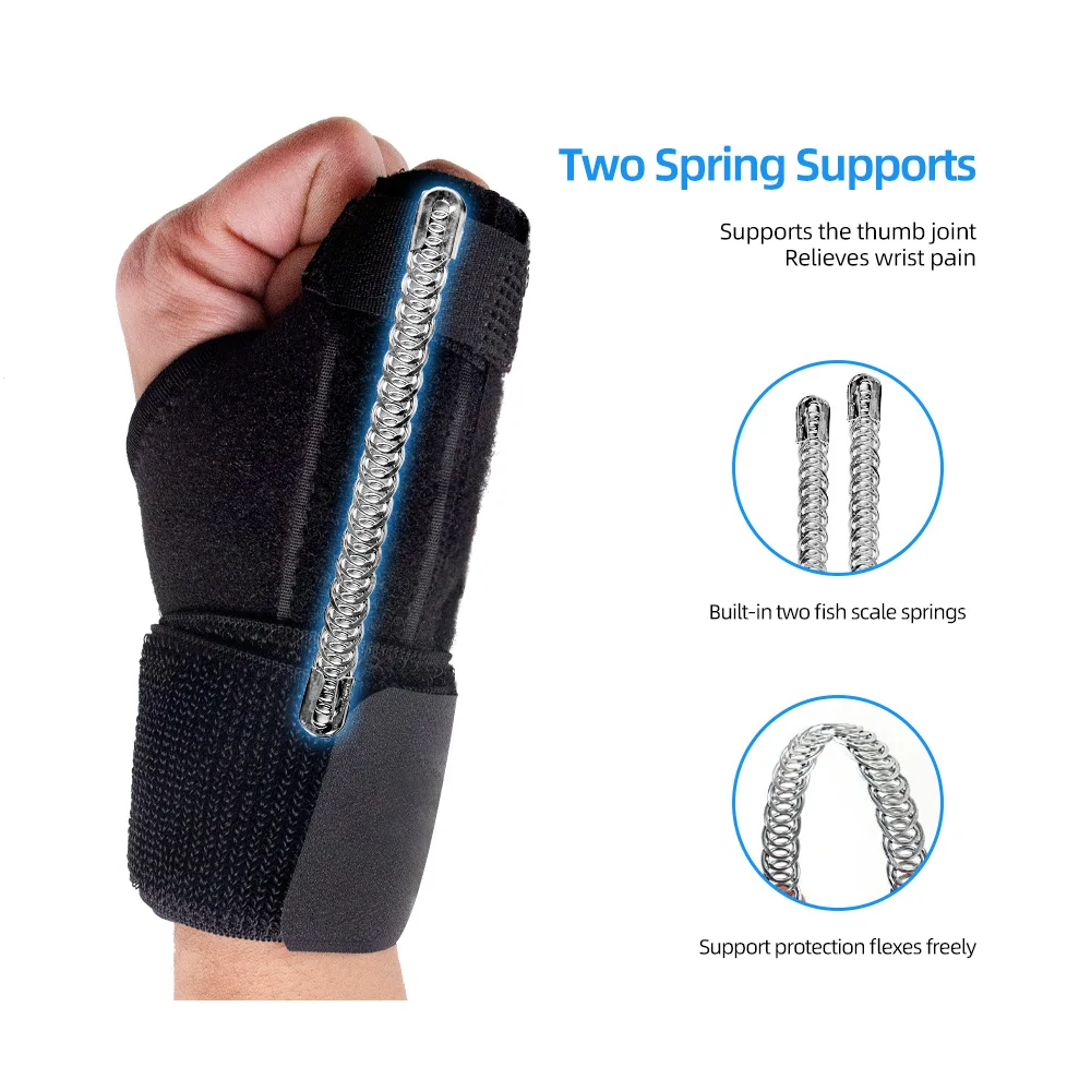 Factory Price Reversible Adjust-To-Fit Thumb Stabilizer Thumb Splint For Arthritis Pain and Support Spring-supported Thumb Glove