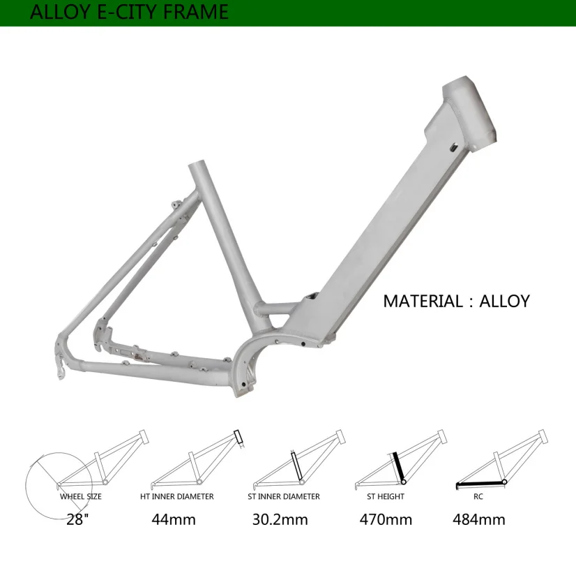 Bike parts city e-bike aluminium carbon fiber classic cheap high quality bike frame
