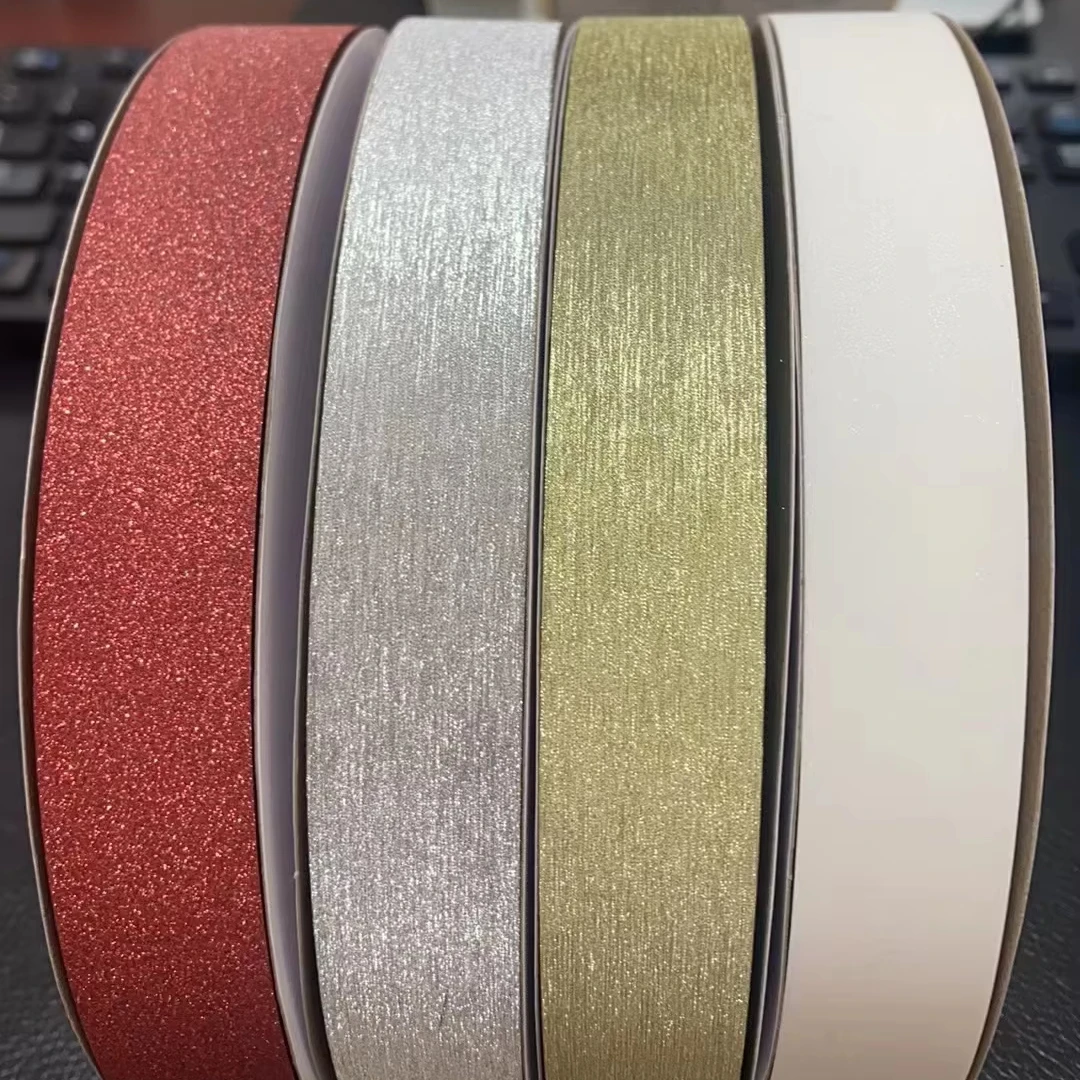 100yds glitter Wrapping Party  Glitter Tie Plastic Gift Wrapping Bow Printed Ribbon Bows Plastic Curling Ribbon 22mm width