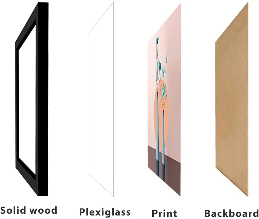 16*20 Large Home Decor Wooden Black Wall Art Photo Frame Poster Frame