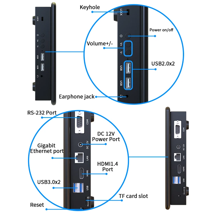 11.6 inch tablet pc fanless computer Windows touch screen all in one mini embedded industrial panel pc
