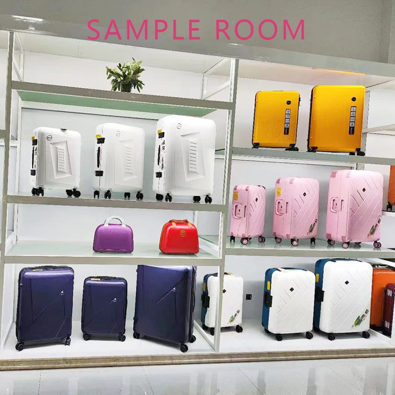 custom-made Pink Makrolon Polycarbonate 20 Inch Collapsible Suitcase,carry-on Front Laptop Pocket Aluminum rod Suitcase