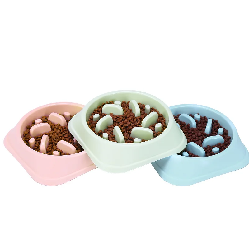 
Wholesale pet food bowls dog slow feeder bowl for dogs cats anti-gulping lick prevent obesity slow down eating dish 