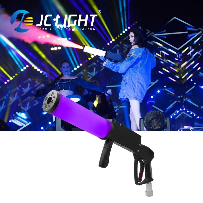 Fast Delivery DJ Equipment DMX Co2 Gun Jet Machine Stage RGB LED Co2 Smoke Fog DJ Gun For Wedding Disco Nightclub Party