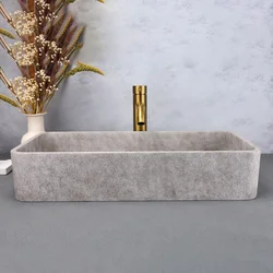 Modern concrete wash basin sink Brown large size wash basin bathroom hand wash