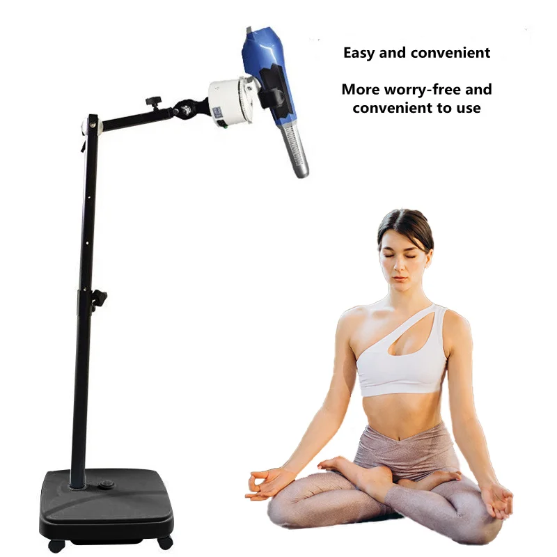 Auto rotating stainless steel tripod free angle height adjustment itera blower terahertz therapy water tank wheel stand