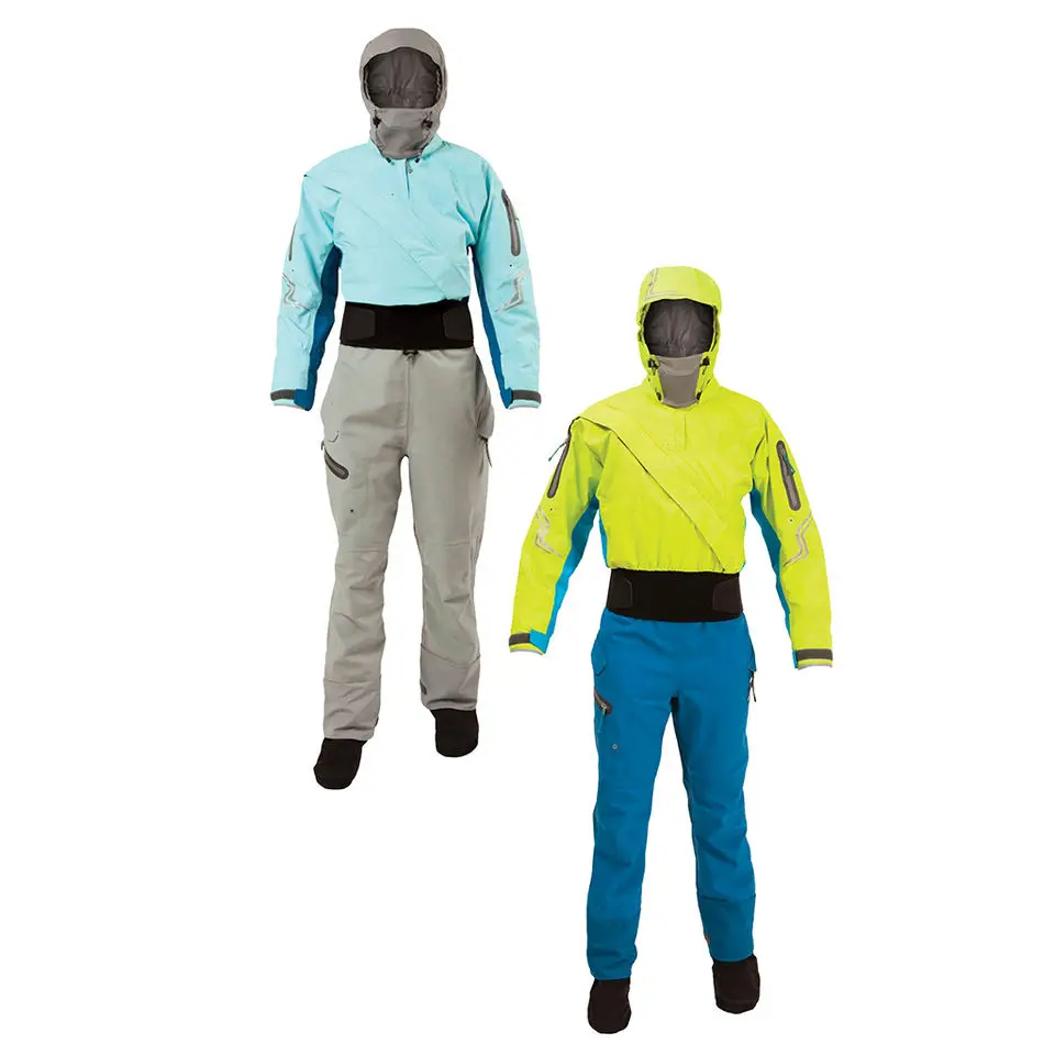 3.0 Ply Dry Suit With Latex Cuff and Splash Collar Diving Drysuit For Kayaking Paddling Fishing Rafting SUP