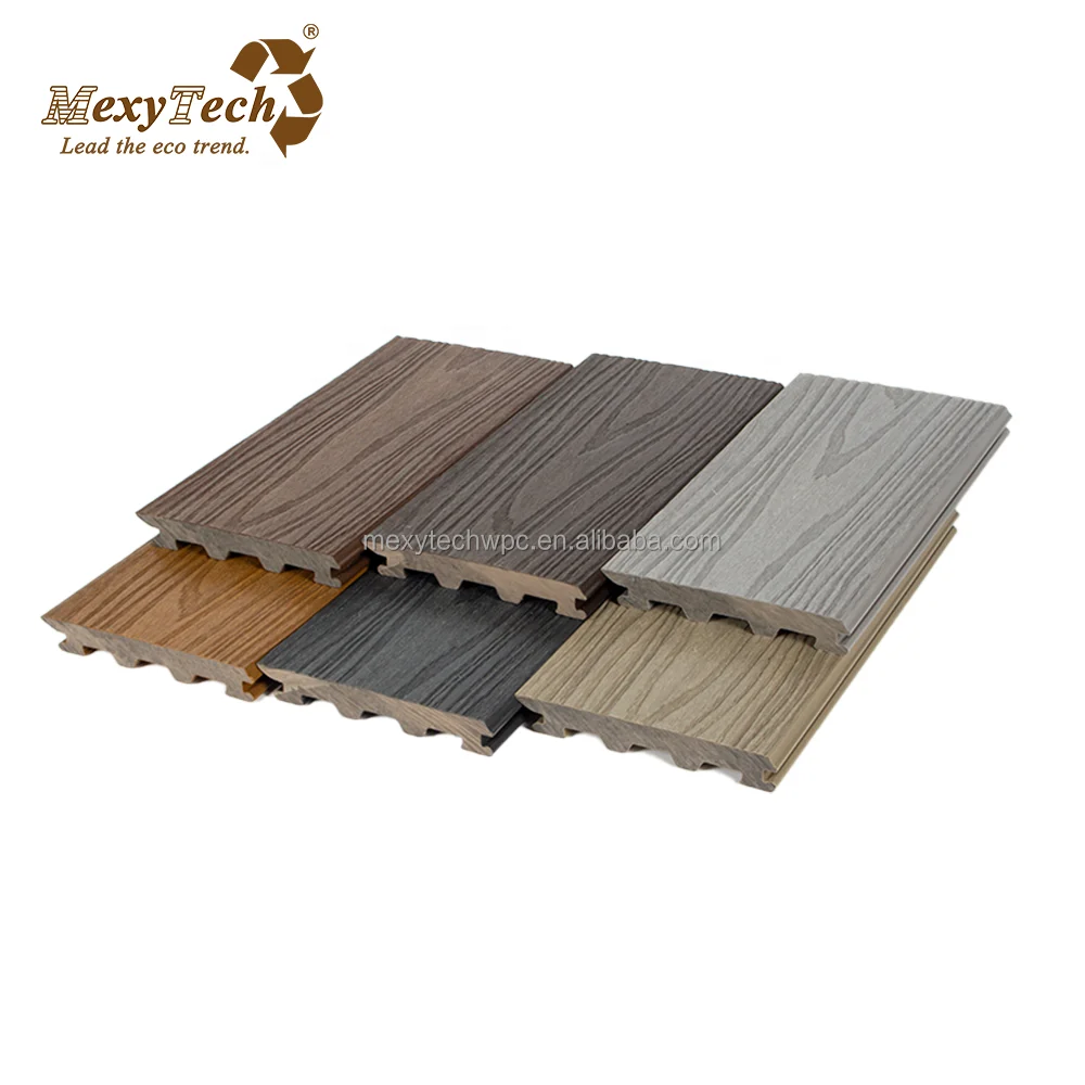 Easy to install & replace Solid decking wood plastic composite Co-extrusion Wpc composite Decking boards flooring