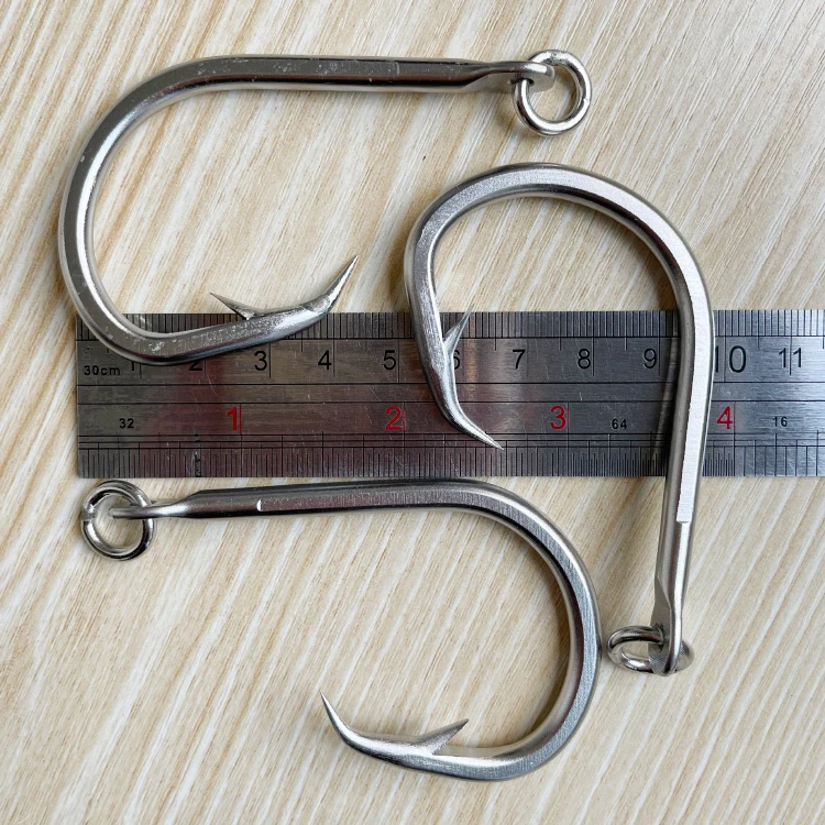 Circle Hooks Saltwater for Catfish 3X Strong Fishing Hook Wide for Live BaitStainless Steel 2X 13/0, 14/0, 16/0