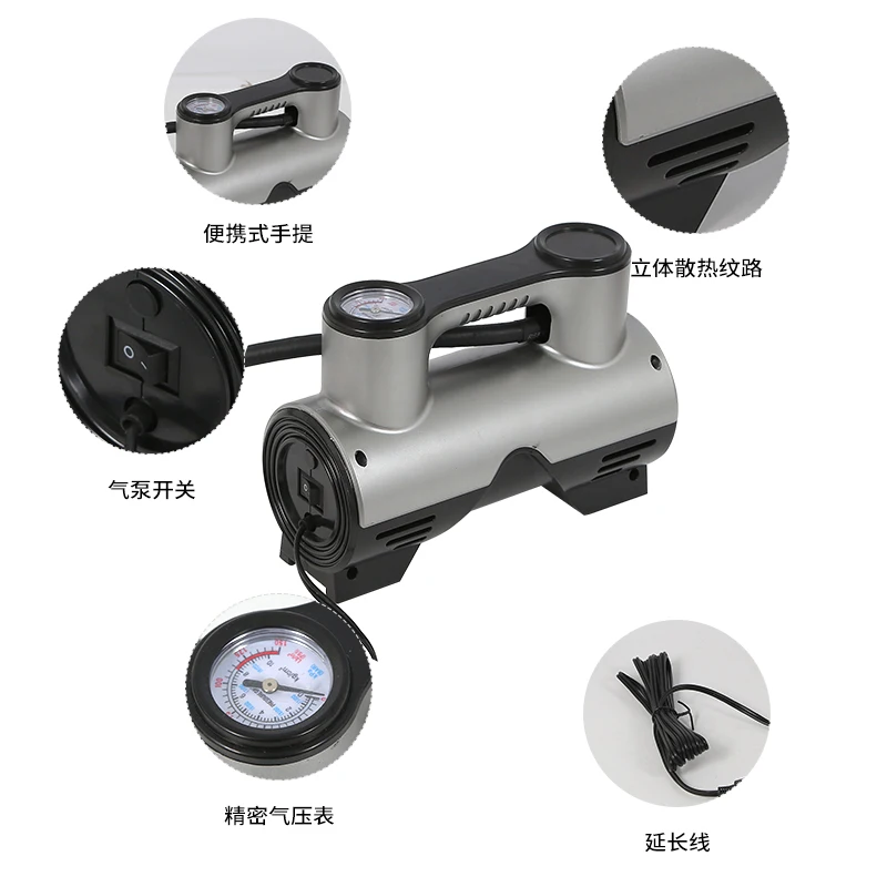 High Quality Air Compressor Tire Inflator Portable 12V Portable Tire Pressure Monitor