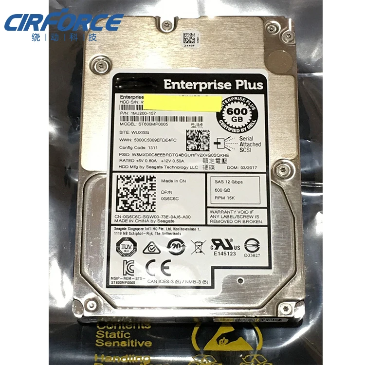0g6c6c 600GB 15K 12G 2.5 inch SAS HDD (3.5IN CADDY)