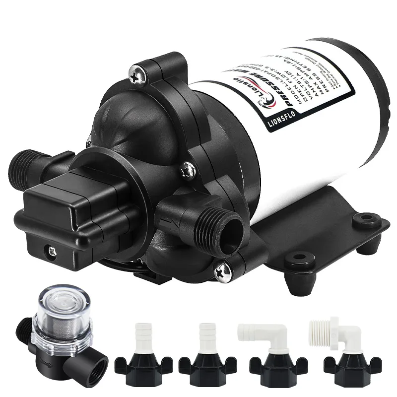 45 PSI 4 GPM Self-Priming Diaphragm Water Pump 24V DC Pressure Increase Booster Pump for Marine Applications Boat Transfer Pump