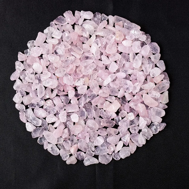 natural crystal chips Stone Gravels Rough Chips bulk rose quartz small size crystal chips