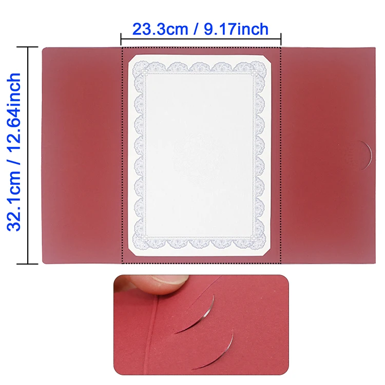 Мондон сделанный на заказ серебряная фольга тройная бумажная папка для дипломов держатель размер письма