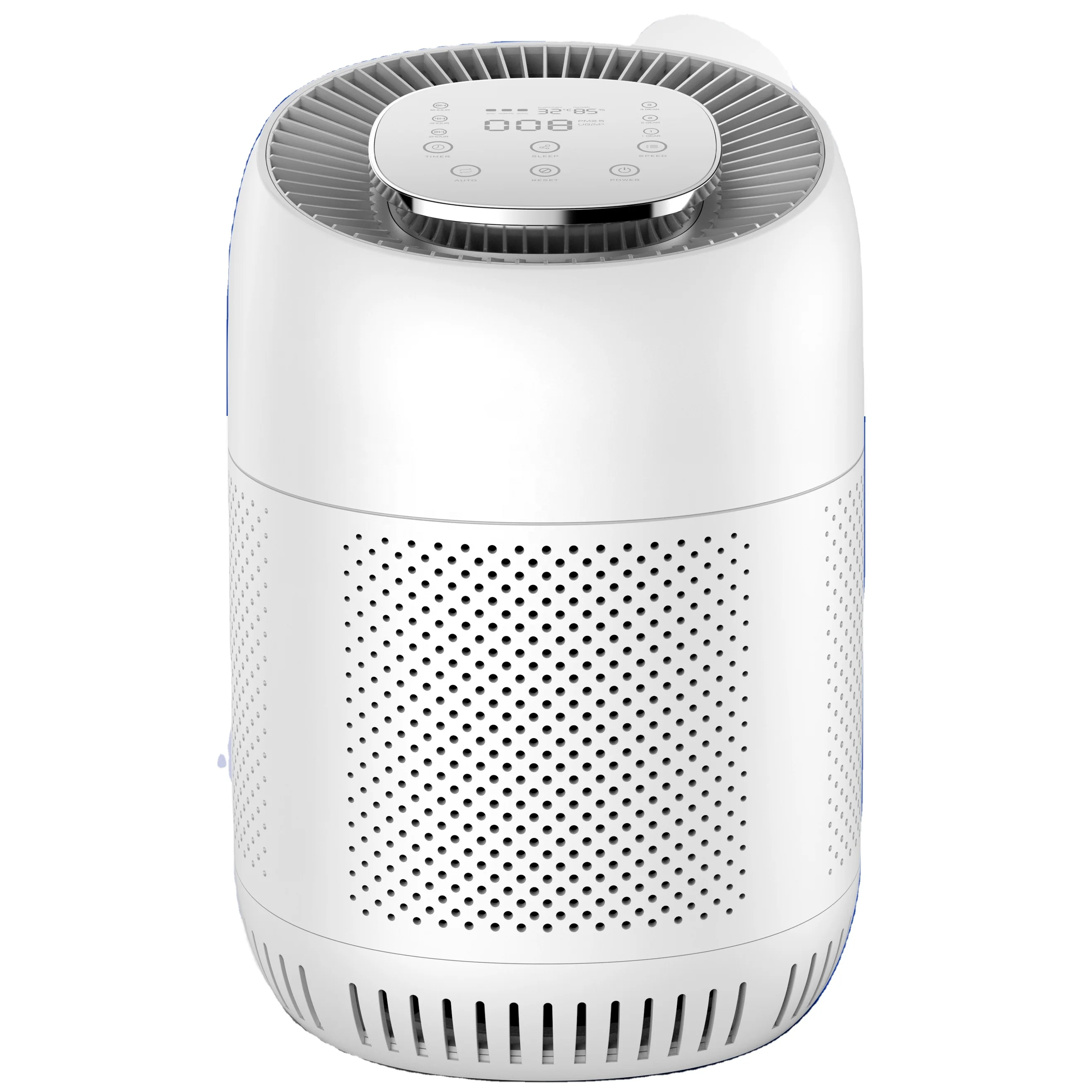 KATALD Hot Selling White Desktop Air Purifier with Light Temperature Sensor and Negative Ion