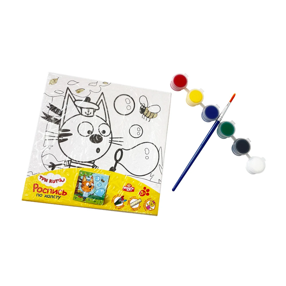 China kids painting by number 40% canvas, 60% oil easel art and craft set Diy canvas painting set