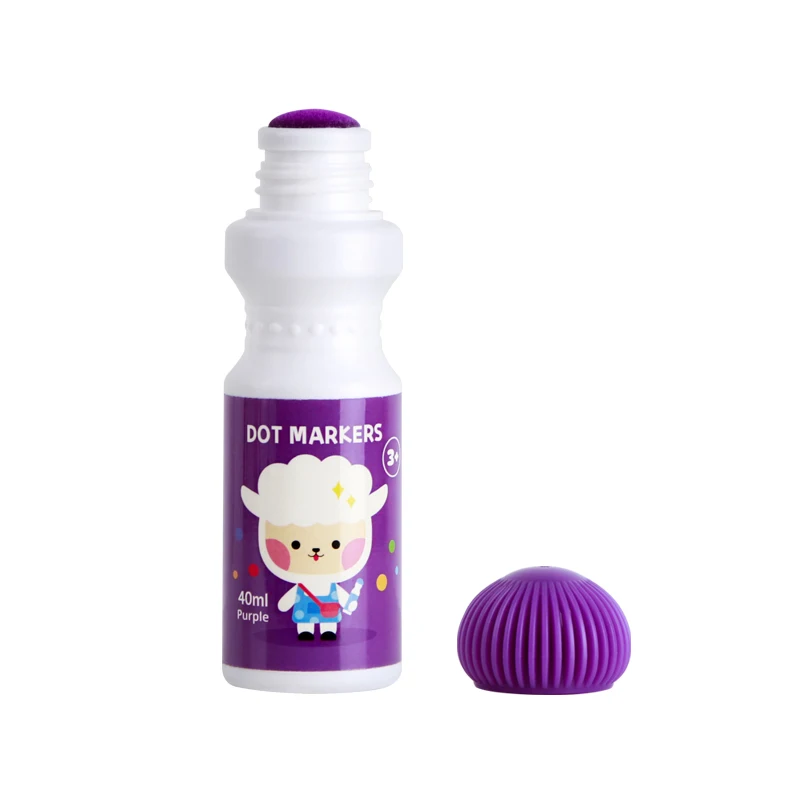 Rainbow Factory 40ml Washable Paint Brush Pen Bingo Dabber Dot Art Markers for Kids Drawing Toys