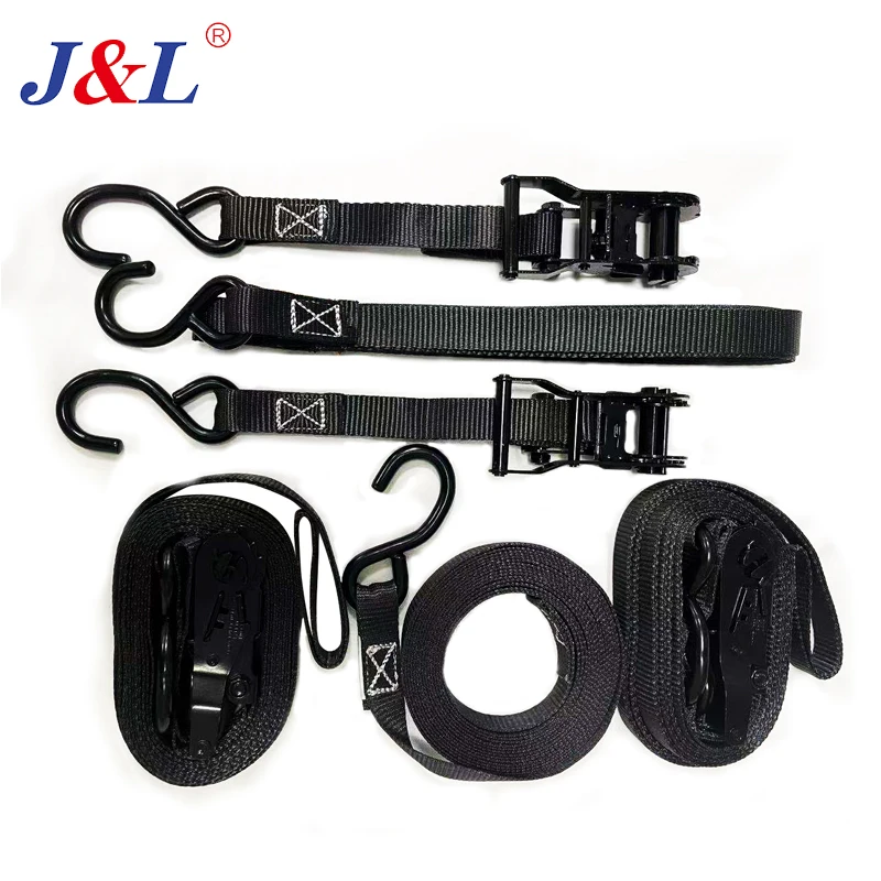 JULI Ratchet Tie Down 1T ISO Certified High Strength Cargo Lashing Belt Tensioner for Towing and Lifting