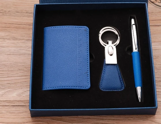 A5 Business Card Box Keychain Notepad set Notebook Gift Set
